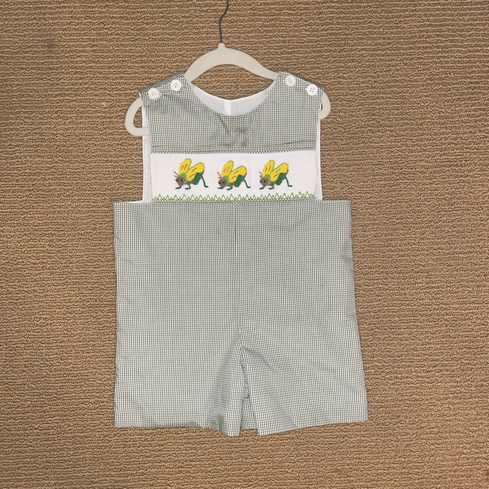 Remember Havyen Smocked Cricket boys romper